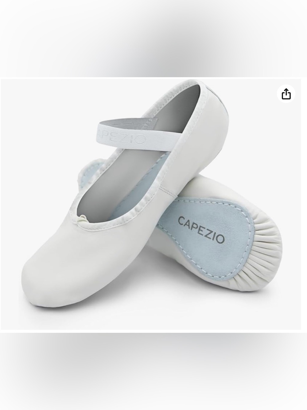 Capezio Kids White Leather Mary Jane Ballet Shoes